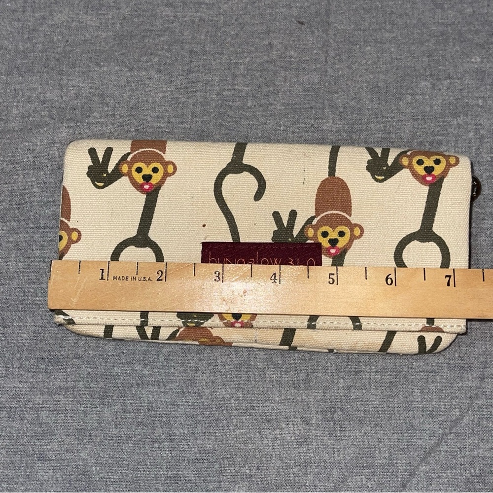 Bungalow 360 Cream Monkey Pattern Wallet - Picture 5 of 6